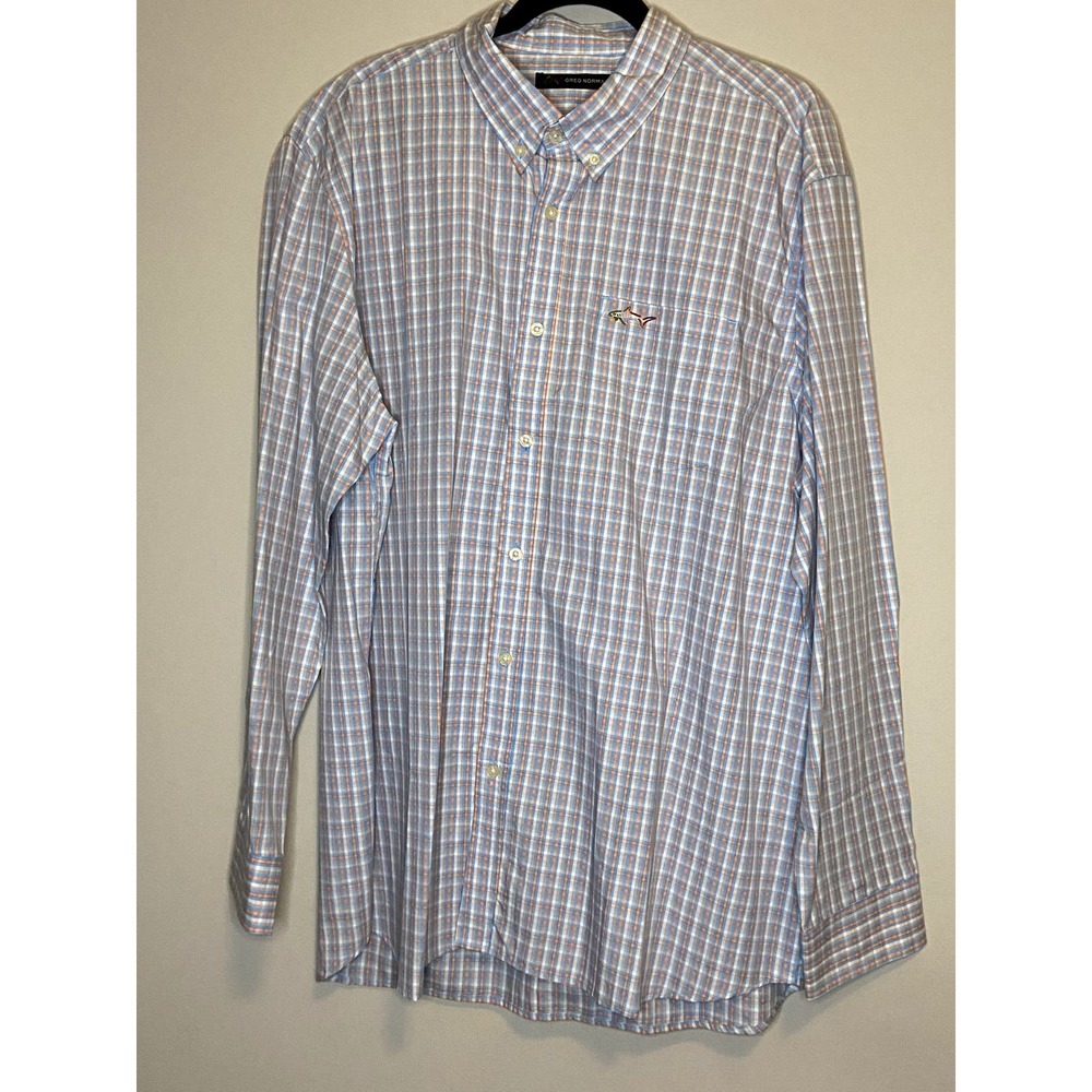 Greg Norman Plaid Men Shirt